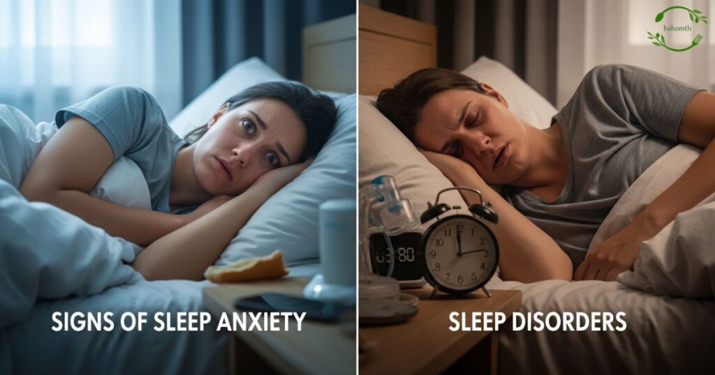 signs of sleep anxiety vs sleep disorders