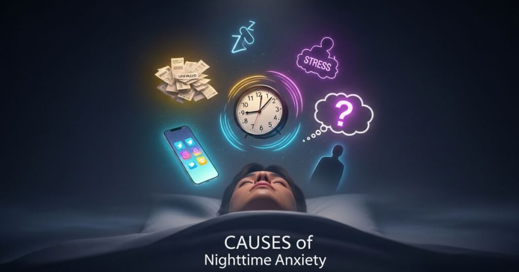 what causes anxiety at night